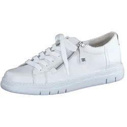 Gabor Leder-Sneakers in Weiß - Komfort trifft Stil - Sneaker aus hochwertigem Glattleder mit Schnürung und seitlichem Reißverschluss für einfachen Einstieg, ideal für Alltag und Freizeit.