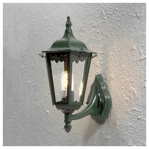 Wandleuchte Firenze grün, klares Glas in grün von Konstsmide