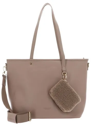 Seidenfelt Manufaktur Lemvig Shopper iced coffee/gold - Damen-Shopper mit luxuriösem Design und vielseitigen Trageoptionen, ideal für den nächsten Shoppingtrip. Geräumiges Hauptfach (43 x 30 x 13,5 cm) setzt Ihr Outfit perfekt in Szene.