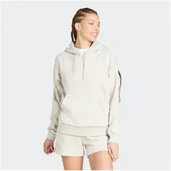 adidas Damen Essentials SMALL Logo French Terry Hoodie - Stylischer Sweatshirt mit Kängurutasche, aus 70 % Baumwolle und 30 % recyceltem Polyester, ideal für Freizeit und Sport.
