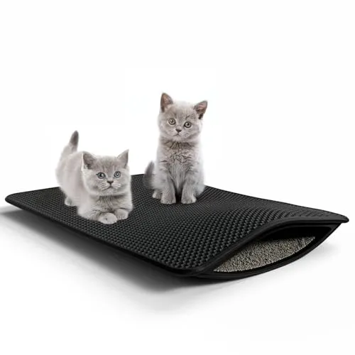 BigDean Katzenklo Matte 61x38cm ideal als Unterleger – Katzenstreu Matte kratzfest & leicht zu reinigen