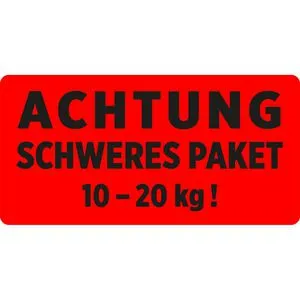 Zweckform Hinweisetiketten Schweres Paket 10-20kg, 100 x 50 mm, selbstklebend, 200 Stück