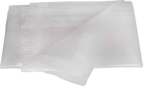Gitterfolien - Abdeckplane transparent 3 x 4 m (12m²) - Planen & Abdeckfolien - Robuste, transparente Abdeckplane mit reißfestem Ösenband, ideal für vielseitige Anwendungen wie Boots- und Holzabdeckung, UV-stabilisiert und wasserdicht.
