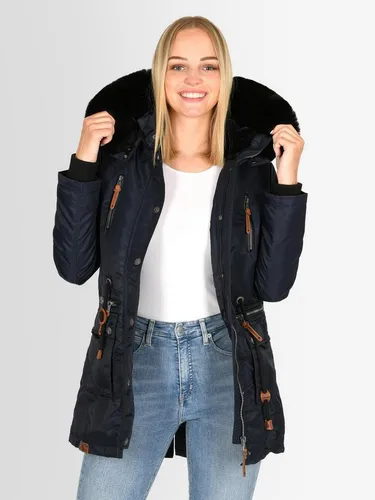 Navahoo Mangala Princess Damen Winterjacke mit abnehmbarer Kapuze - Hochwertige Damen Winterjacke von Navahoo mit kuscheligem Teddyfell und abnehmbarer Kapuze. Ideal für kalte Tage, bietet hohen Tragekomfort und stilvolles Design in 5 Farben und Größen XS bis XXL.
