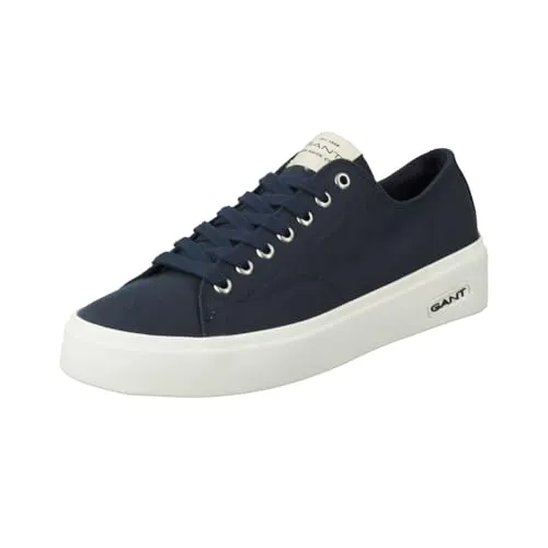 Gant Herren Canvas Schnürschuh marine blau - Sneaker in Größe 41, aus 100% Textil, mit gepolsterter, herausnehmbarer Innensohle für optimalen Komfort – ideal für lässige Outfits.