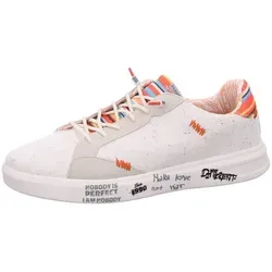 Fusion Alex Linen Art Red EU 45 - Stylische Slipper - Hausschuhe für Herren, leicht und atmungsaktiv mit zeitlosem Streetstyle. Ideal für warme Tage, einfach hineinschlüpfen und die gute Laune genießen!