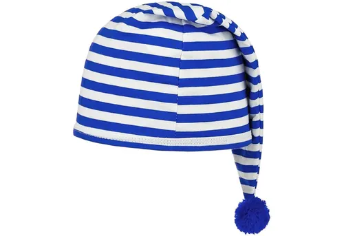 Das Kostümland Kostüm Kinder Schlafmütze mit Bommel - Baumwolle, Blau W