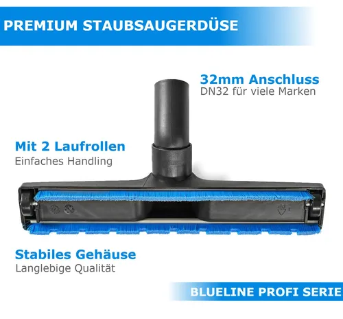 DN32 Staubsauger-düse Aufsatz Hartboden Parkett zb für Kärcher 6.906-211.0 32-mm