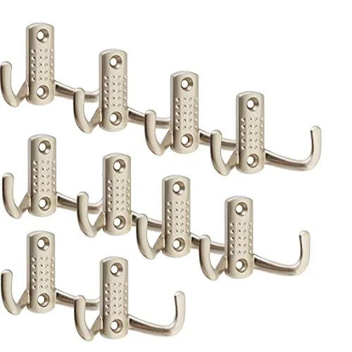 SOTECH 10 x Garderobenhaken Jasmin Kleiderhaken Mantelhaken Wandhaken Edelstahloptik matt (klein)