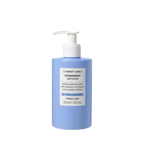 comfort zone HYDRAMEMORY Body Lotion 350 ml - Körperlotion mit SKIN-ADAPTIVE HYDRATION Technologie, die sofortige und langanhaltende Hydratation bietet. Angereichert mit Kaktusfeigenextrakt für eine starke Hautbarriere und seidiges Hautgefühl.