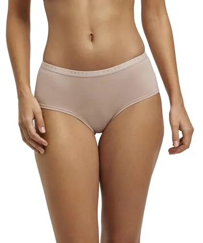 FALKE Damen Hipster-Höschen Daily Climate Control Outlast® W Bhp Baumwolle, Braun Camel 4220, L