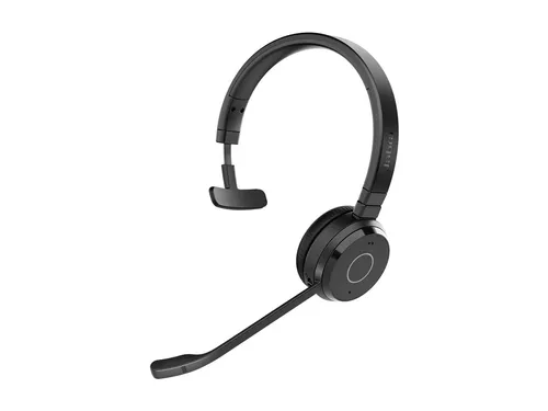 Jabra Evolve 65 TE Link UC Mono - Wireless Kopfhörer mit 30m Reichweite, ideal für Online-Meetings und Microsoft Teams zertifiziert