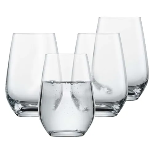 SCHOTT ZWIESEL Universalbecher Forté (4er-Set) - Wassergläser, spülmaschinenfeste Tritan-Kristallgläser, ideal für jeden Anlass und besonders widerstandsfähig - Made in Germany