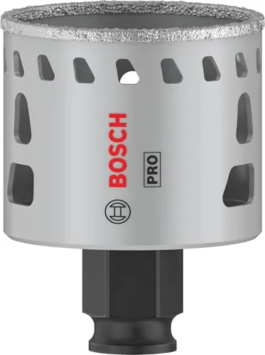 Bosch PRO Tile Power Change Plus Lochsäge 51 mm - Lochsäge für harte und weiche Fliesen, hält bis zu 2x länger als Standard-Diamant-Lochsägen und ermöglicht präzises Schneiden ohne Wasser.