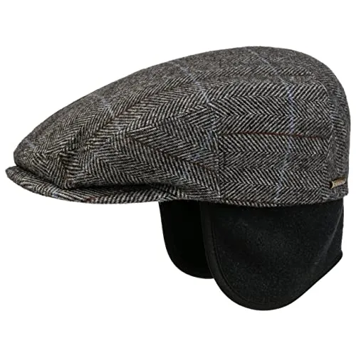 Stetson Flat Cap - Kuschelige Wollmischung für kalte Tage - Flat Cap aus hochwertiger Wollmischung, mit komfortablem Baumwollfutter und wärmenden Ohrenklappen. Ideal für den Winter und gefertigt in der EU.