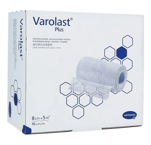 Varolast Plus Zinkleimbinde 8 Cmx5 m - Erste-Hilfe-Heftpflaster & Verbandsmaterial, besonders hautfreundlich und ideal zur Wundversorgung und Fixierung von Verbänden.