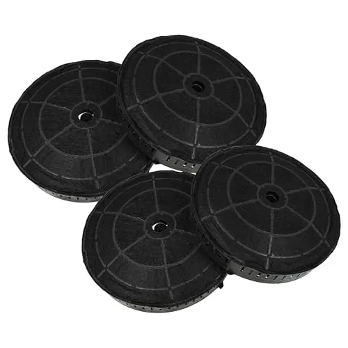 vhbw 4x Aktivkohlefilter kompatibel mit Gorenje WHI621E1XGW, GHT92X, WHI641E6B, WHI641A3XGB, WHI641E6XGB Dunstabzugshaube - 17,2 cm