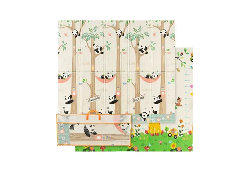 COSTWAY Spielmatte Krabbelmatte (1-St), doppelseitig, 5cm Dicke, tragbar, 200x180cm