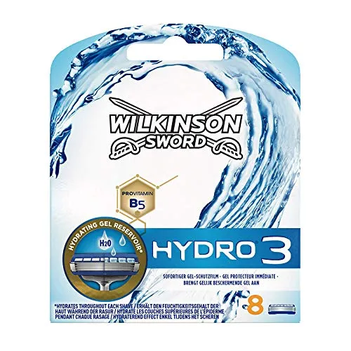 Wilkinson Sword Hydro 3 Rasierklingen für Herren, 8 Stück