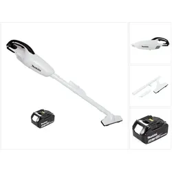 Makita Staubabsauger DCL 180 M1 W - Akku Staubsauger 18 V mit 4,0 Ah Akku - Effizienter Staubabsauger für saubere Arbeitsplätze, kabellos und leistungsstark mit 18 V Akku für maximale Flexibilität.