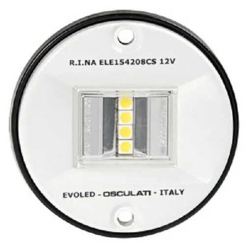 LED Hecklicht Rund Gehäuse weiß Heckmontage