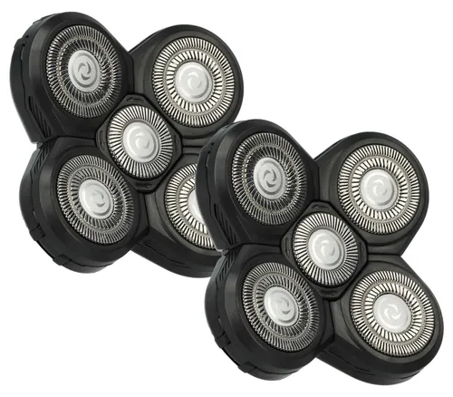 vhbw 2x Ersatz-Scherköpfe kompatibel mit Philips SensoTouch 1100 Serie RQ1195 Elektrorasierer, Schwarz