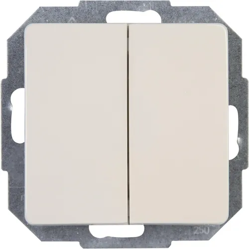 Kopp Paris Wechselschalter 250V Lichtschalter IP20 Serienschalter creme-weiß