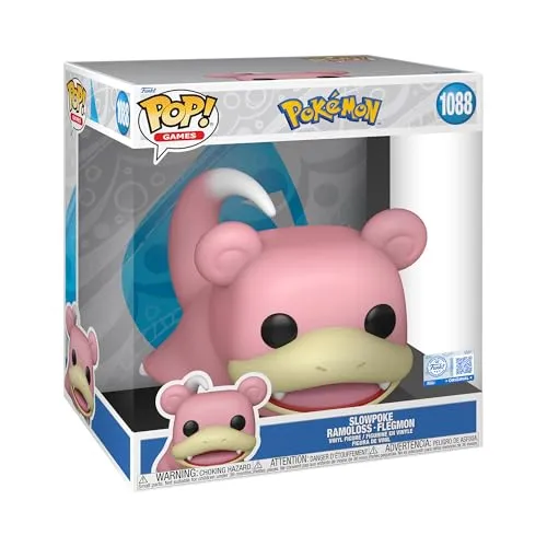 Funko Pop! Pokémon Jumbo Slowpoke Figur - 25 cm - Actionfigur von Funko, beeindruckende 25 cm groß, detailreich und perfekt für Pokémon-Fans und Sammler. Ideal als Blickfang für dein Zuhause!
