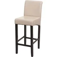 PROREGAL Barhocker gepolstert mit Lehne 75cm - Komfort & Stabilität - Hochwertiger Barstuhl mit angenehmer Polsterung, abgerundeten Ecken und stabilen Holzbeinen. Ideal für gemütliche Abende und eine Belastbarkeit bis ca. 135 kg.