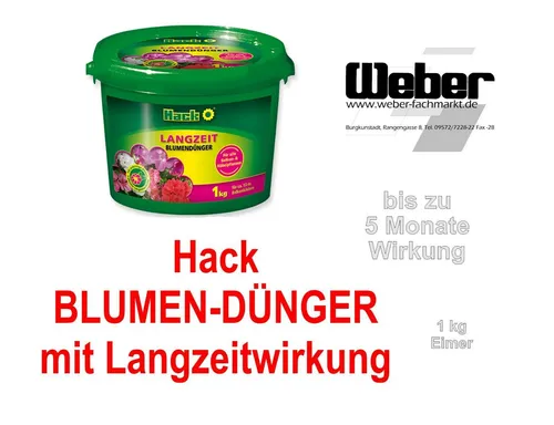 BLUMENDÜNGER (€9,09/kg) Hack 2-Stufen Langzeit 1kg bis 5 Mon. Wirkung 9528501902