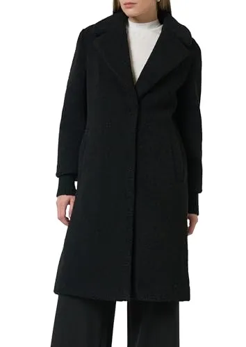 Comma Langer Mantel aus Teddyplüsch