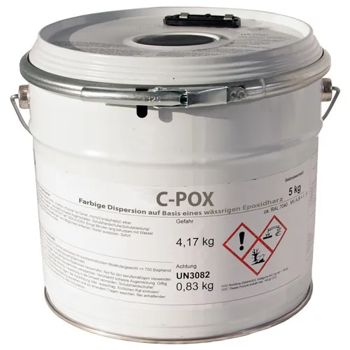 Produktbild Bodenbeschichtung Gießharz Epoxidharz Versiegelung fenstergrau 5kg, RAL 7040