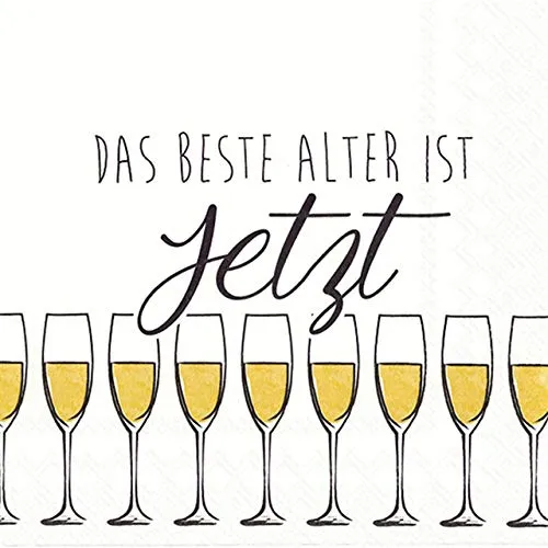 Papierservietten Gold von Servietten Geburtstag