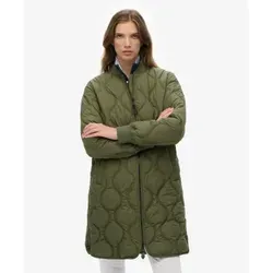 Superdry W5011932A Lange Steppjacke für Damen in Grün (M) von Superdry