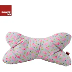 POWER INN Leseknochen mit Schweinchen - Kopfkissen & Körperkissen, bequemes Lesekissen in trendigem Grau mit süßem Schweinchen-Muster für entspannte Lesestunden.