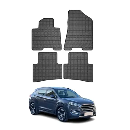 OMAC Gummi Fußmatten für Hyundai Tucson 2015-2020 - Fahrzeugspezifische 3D-Gummimatten für Hyundai Tucson, leicht zu reinigen, wasserdicht und rutschfest. Ideal für alle Wetterbedingungen, robust und strapazierfähig.