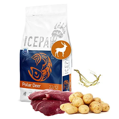 ICEPAW Polar Deer, Getreidefreies Trockenfutter für Hunde, mit Hirsch 2 kg