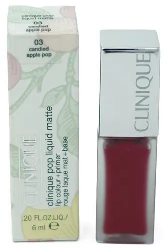 Clinique Pop Liquid Matte Lip Colour + Primer 03 Candied Apple Pop - Lippenstift mit langanhaltender, mattschimmernder Farbe und integriertem Primer für ein perfektes Finish. Ideal für einen frischen Look den ganzen Tag!