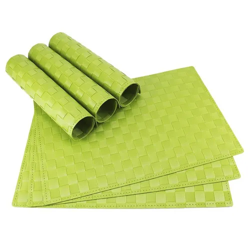 matches21 HOME & HOBBY Platzset Tischset MODERN grün hellgrün 6er Tischunterlage als Tischdeko, (6-St), modernes Esstisch Platzdeckchen als abwaschbarer Tischuntersetzer