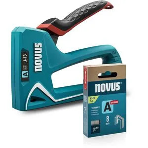 Novus-Tools Handtacker J-13 Set mit 1800 Klammern in blau von Novus-Tools