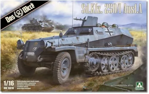 Das Werk DW16018 Sd.Kfz. 250/1 Ausf. A + 1 Figur - 1:16 Modellbau Plastikbausatz