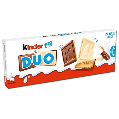  Ferrero Kinder Duo Kekse, Schokolade, 150g Packung 19,00€/1kg