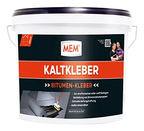 MEM Bitumen Kaltkleber 6,5 kg - Kleber & Leime, ideal für schnelle und zuverlässige Abdichtungen im Außenbereich, witterungsbeständig und einfach in der Anwendung.