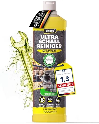 Qindoo Ultraschall Reiniger Werkstatt, Konzentrat, Vergaser, Reinigung von Autoteile, Werkstatt im Ultraschallgerät (1 Liter)
