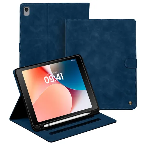 Tablet Schutz Hülle für Apple iPad 7. 8. 9. Gen 10.2 Zoll Klapp Cover Case Blau