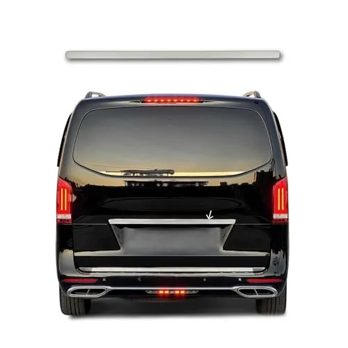 MERCEDES VITO W447 Kofferraum Hinten Oberer Streifen - Chrom Zierleiste für den Kofferraum des MERCEDES VITO W447, verleiht dem Fahrzeug einen eleganten Look und bietet zusätzlichen Schutz.