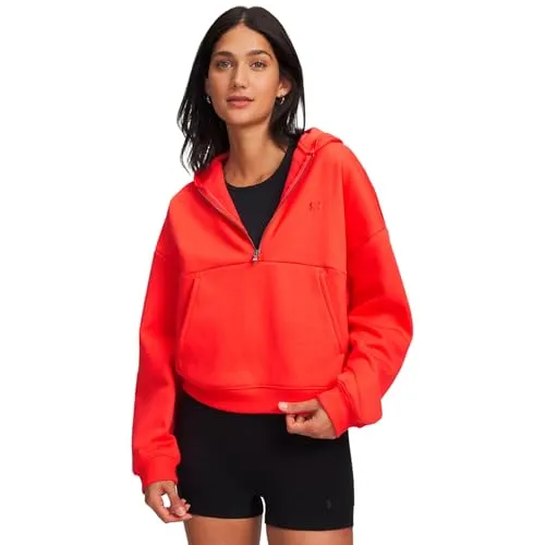 Produktbild Under Armour® Kapuzensweatshirt Icon Fleece Halfzip orange|rot Größe S