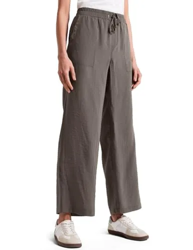 STREET ONE Stoffhose mit Crinkle-Struktur, Wide Leg von Street One