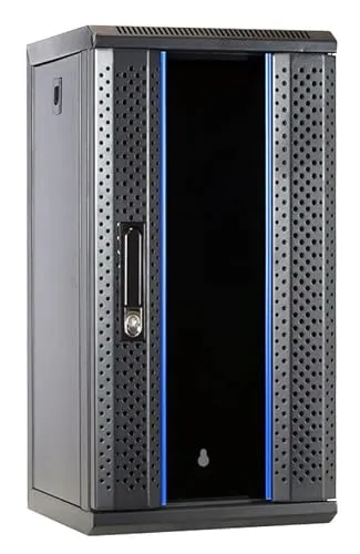 DSIT 10 Zoll Set: 12HE Netzwerkschrank zur Wandmontage – Rackschienen – Steckdosenleiste