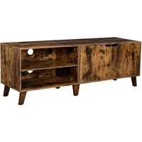 VASAGLE TV-Schrank, Fernsehtisch mit 2 Türen, 140 cm lang